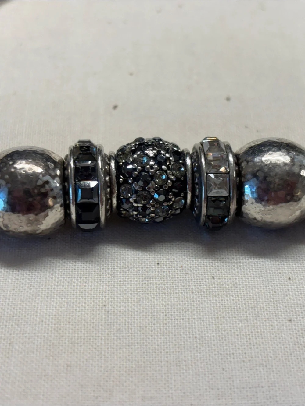 Brighton Silver and Black Beaded Necklace